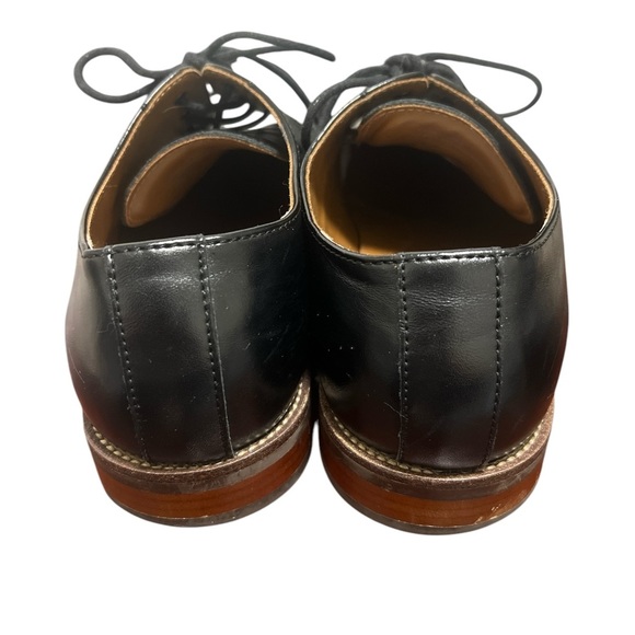 STEVE MADDEN Men Black Leather Shoes Slip On Ribbon Tie Flat Shoes size 11 - Picture 5 of 7